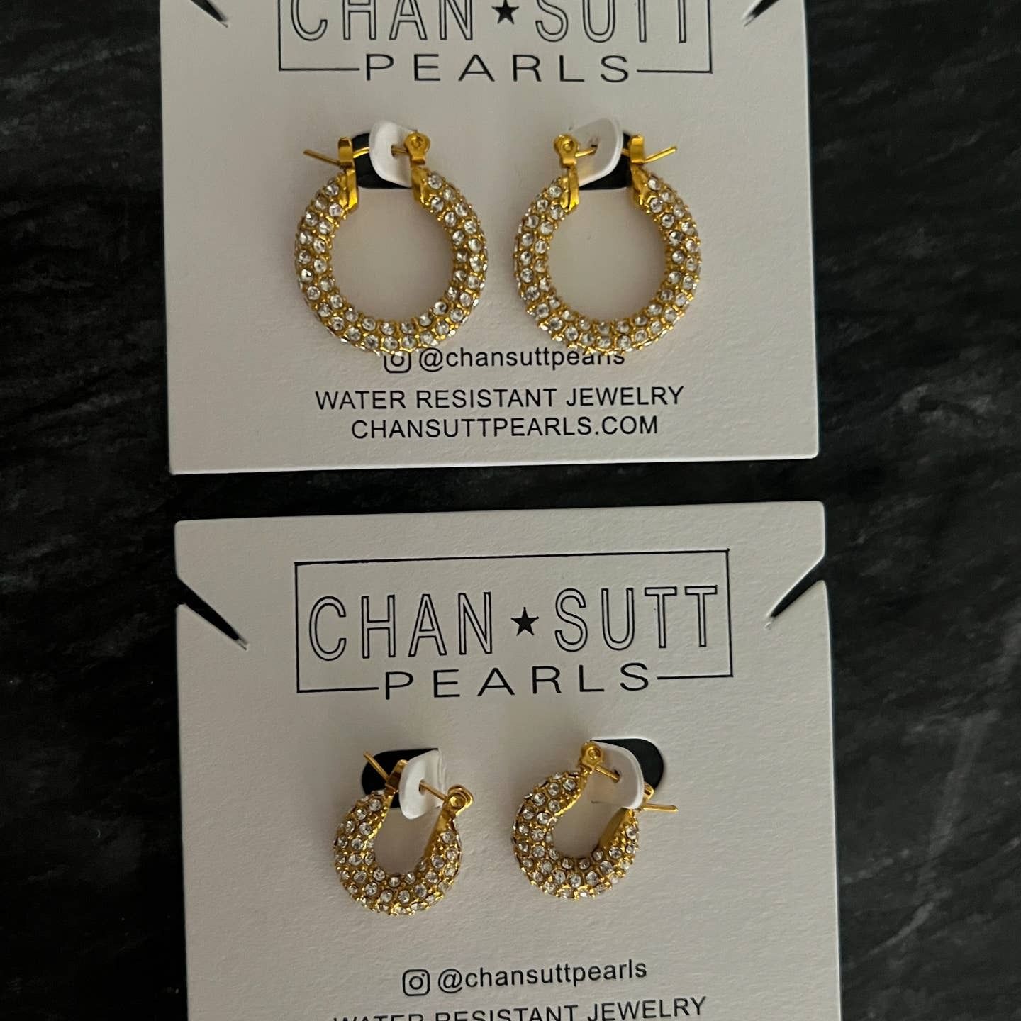 Chansutt Pearls Diamond Hoops