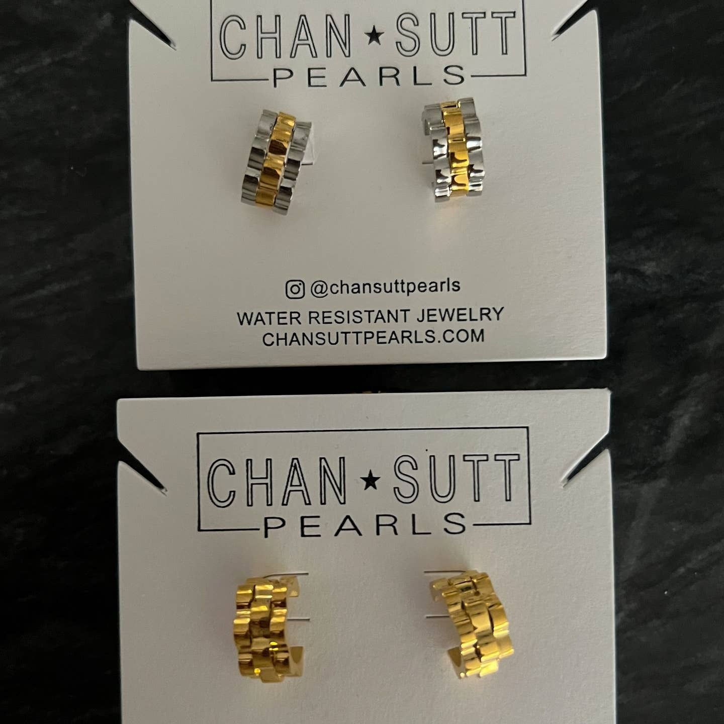 Chansutt Pearls Two Toned Earring