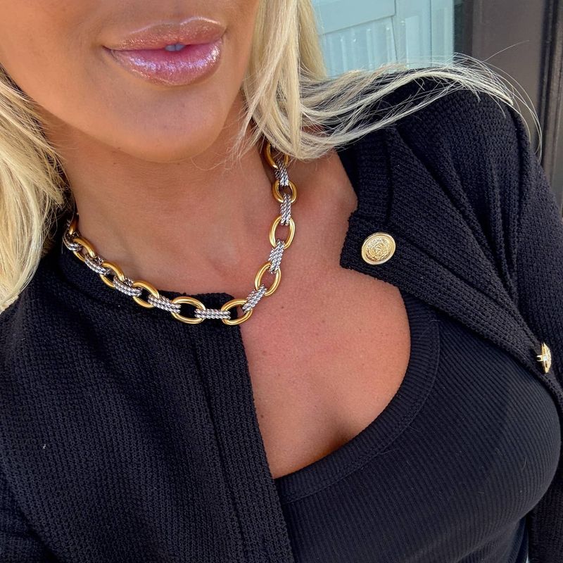 Chansutt Pearls Margo Two Toned Necklace