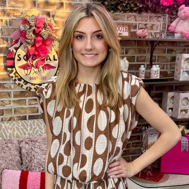 THML Brown Dotted Top