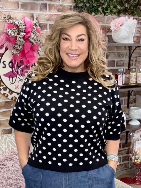 Polka dot black sweater