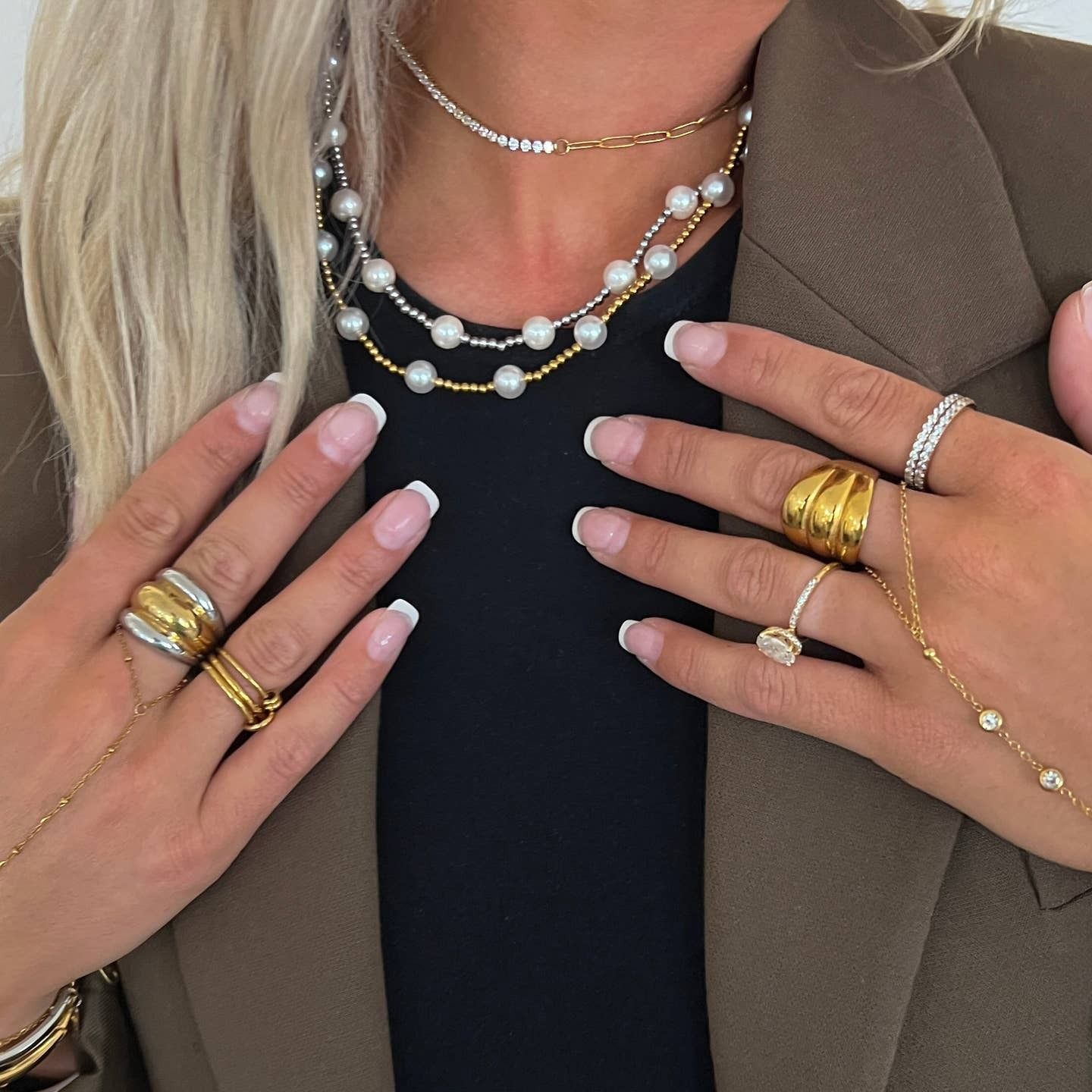 Chansutt Pearls Beaded Pearl Necklace