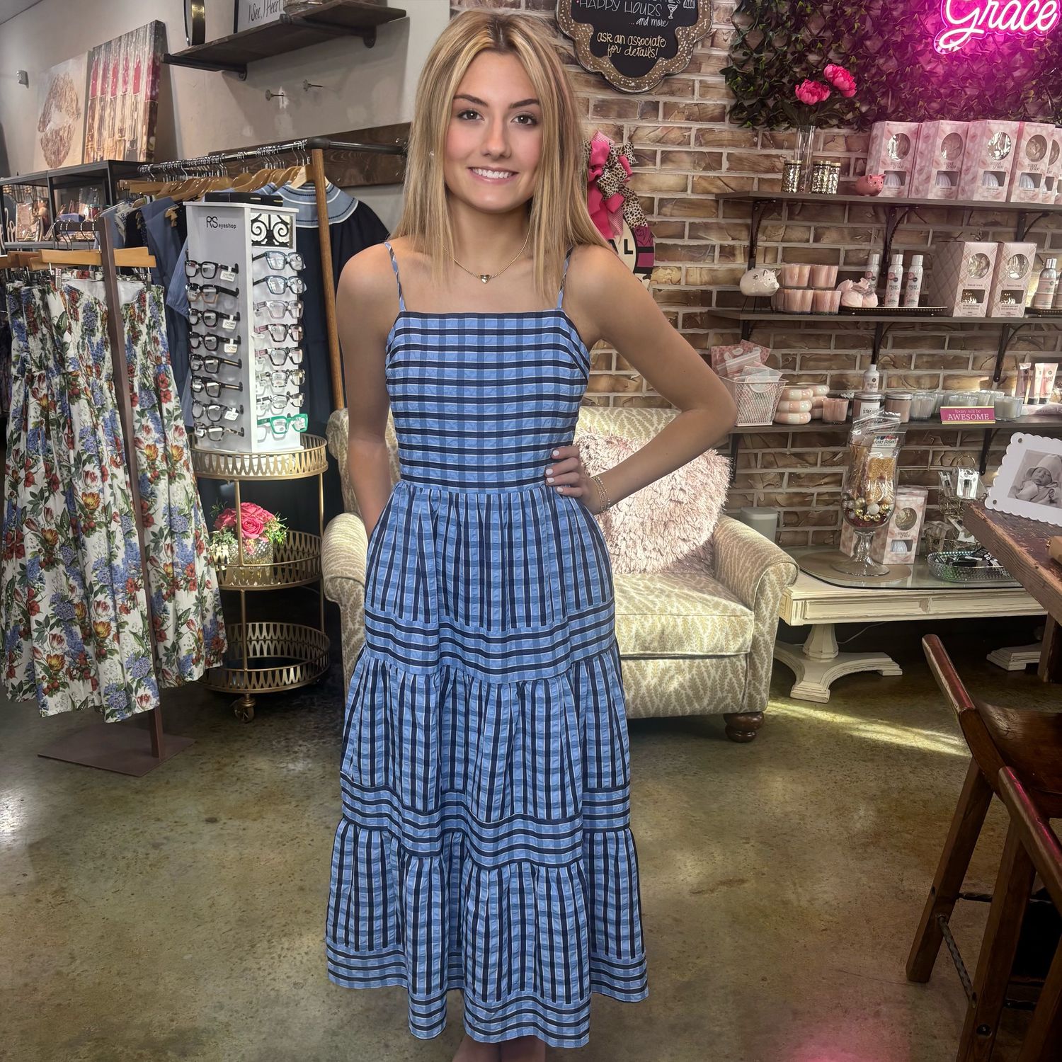 THML Strappy Striped Dress