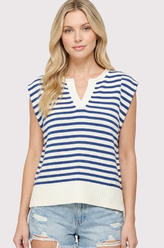 Staccato Blue Striped Sweater