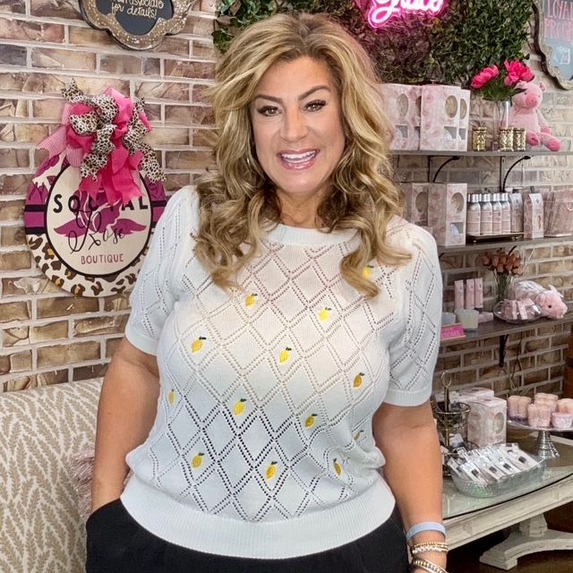 Staccato White Lemon Sweater