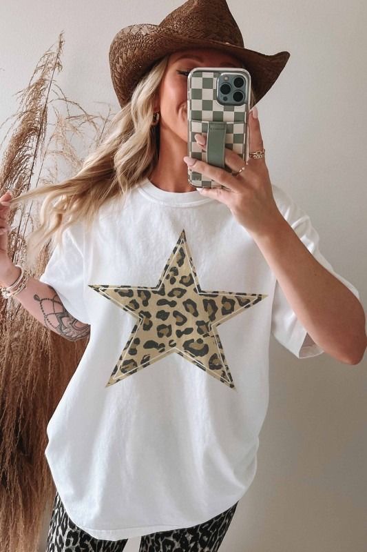 Weekender Leopard Star Tee