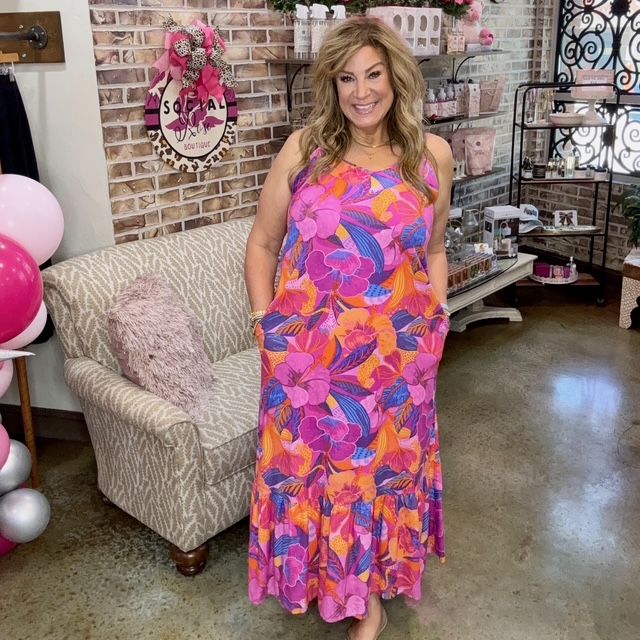 Sugar Lips Tropical Maxi Dress