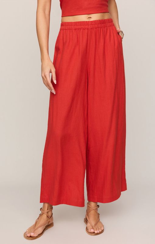 Z Supply Scout Linen Dark Red Pant