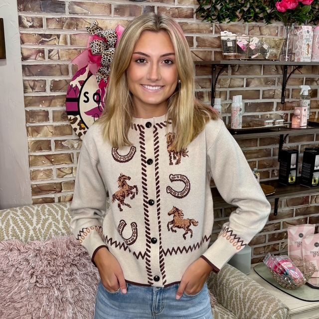 Skies Are Blue Western Cardigan