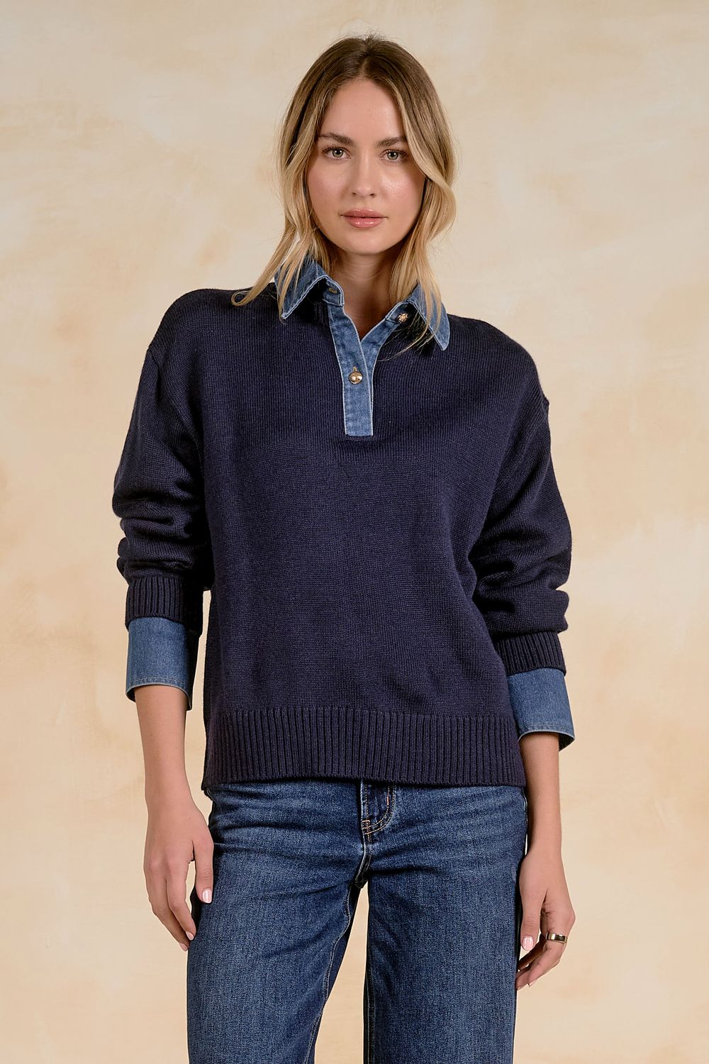 Elan Denim/Navy Sweater