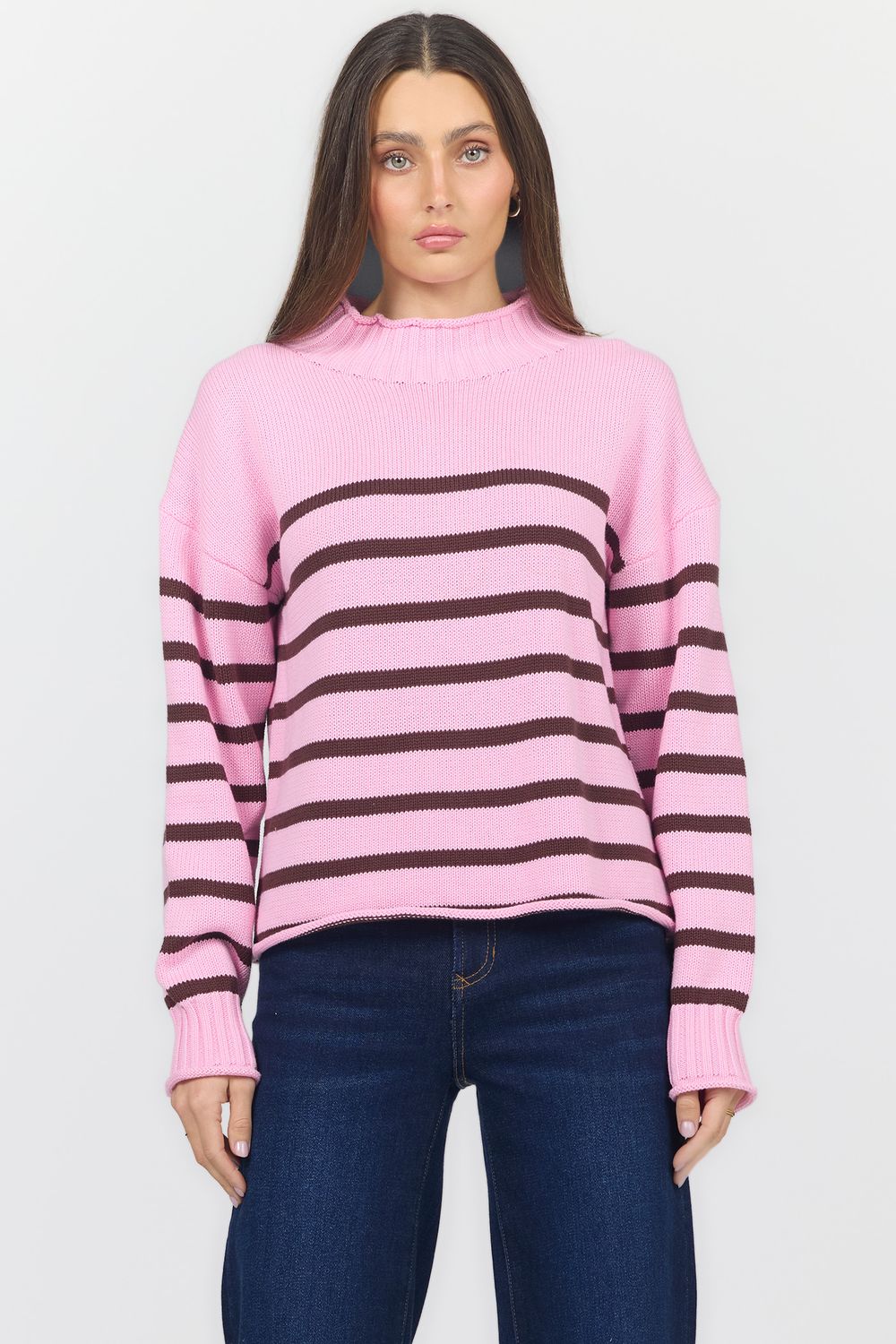 Dear John Striped Cashmere Rose Sweater