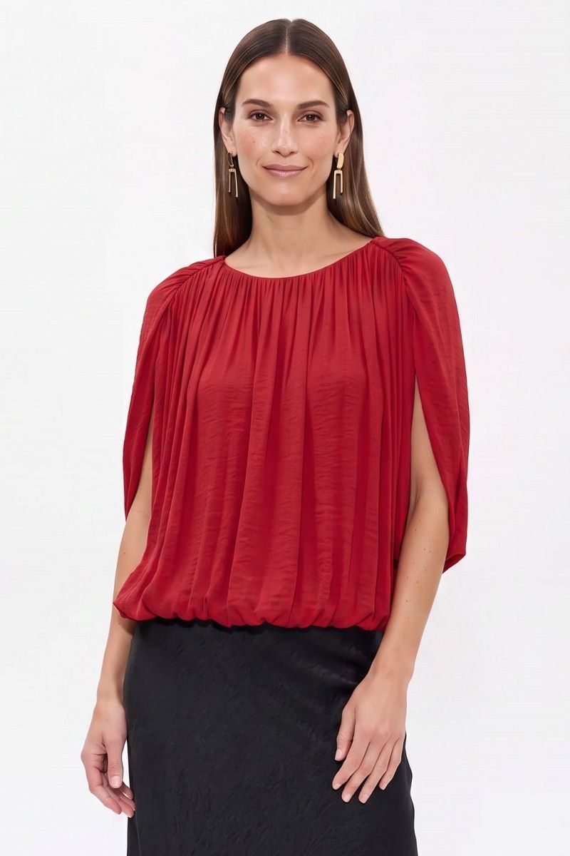 Naked Zebra Grecian Drape Top