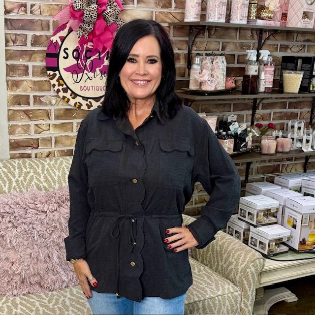 Umgee Charcoal Scallop Jacket