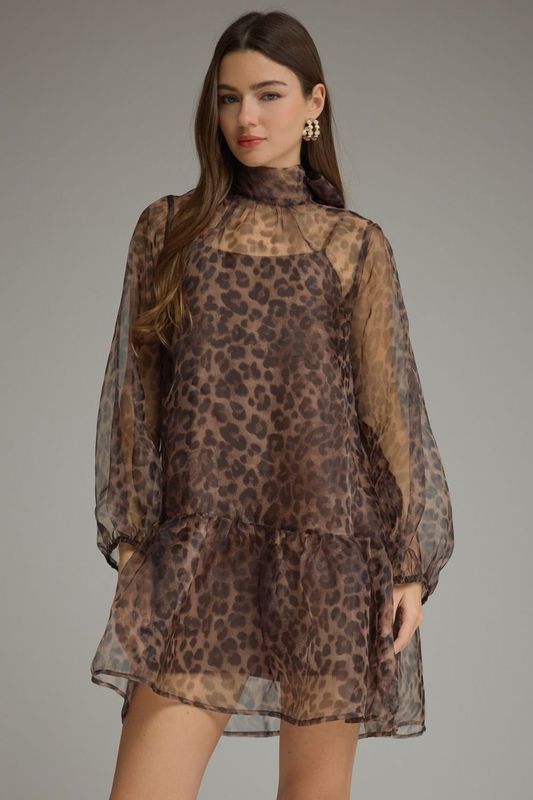 Entro Animal Sheer Dress