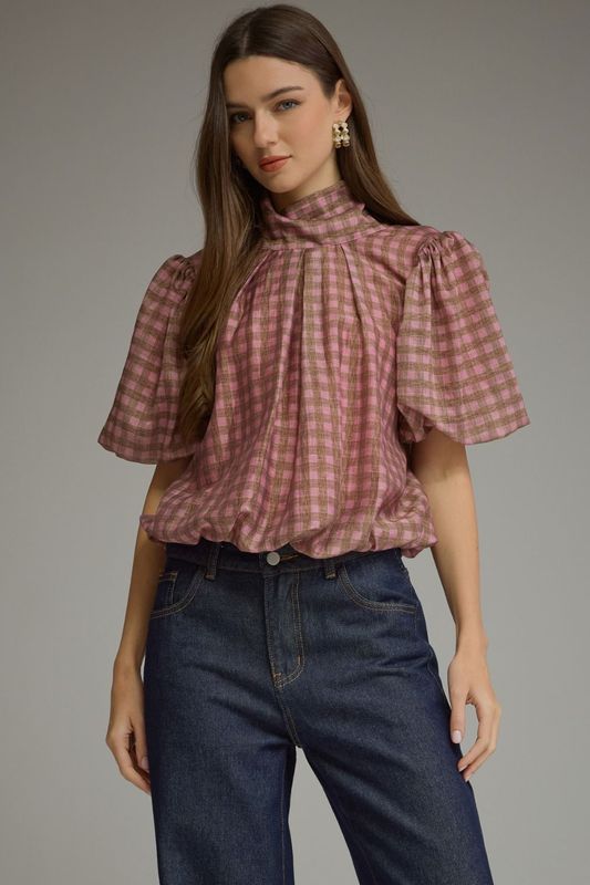 Entro Camel Pink Tie Top
