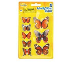 BUTTERFLY STICKERS BIG PACK 3D