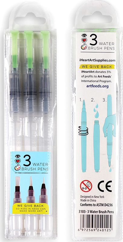 3 WATER BRUSH PENS