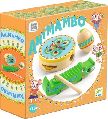 GUIRO, MARACAS, TAMBOURINE 3 PC
