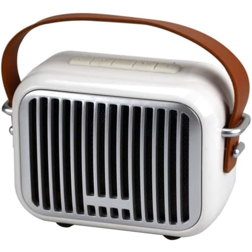 WHITE MINI SPEAKER RETRO
