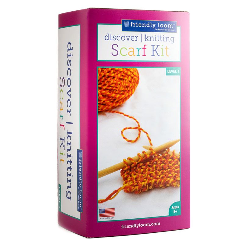 KNITTING SCARF ORANGE