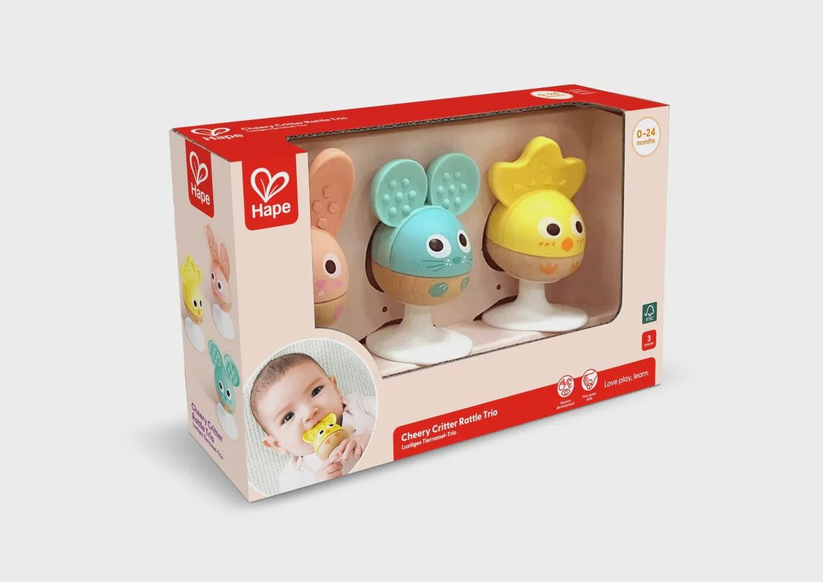 CHEERY CRITTER RATTLE TRIO