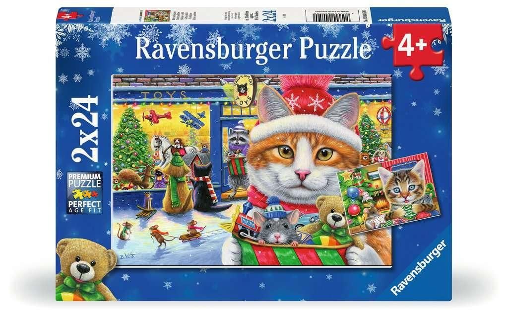 CHRISTMAS KITTIES 2 X 24 PC