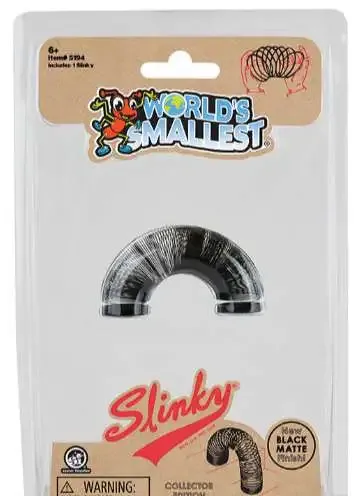 BLACK SLINKY WORLD&#39;S SMALLEST