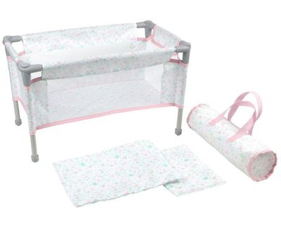 PLAYPEN/ CRIB WITH TRAVEL BAG PINK
