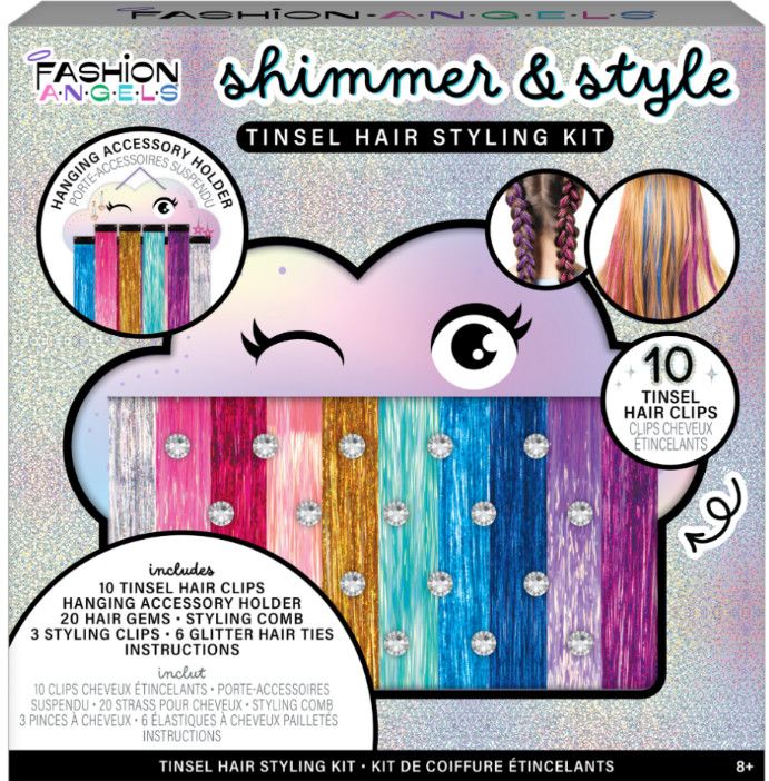 SHIMMER &amp; STYLE TINSEL HAIR STYLING KIT