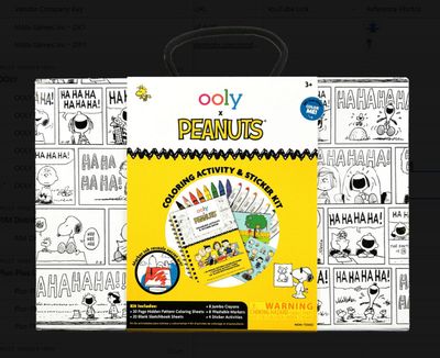 PEANUTS COLORING ACTIVITY &amp; STICKER KIT