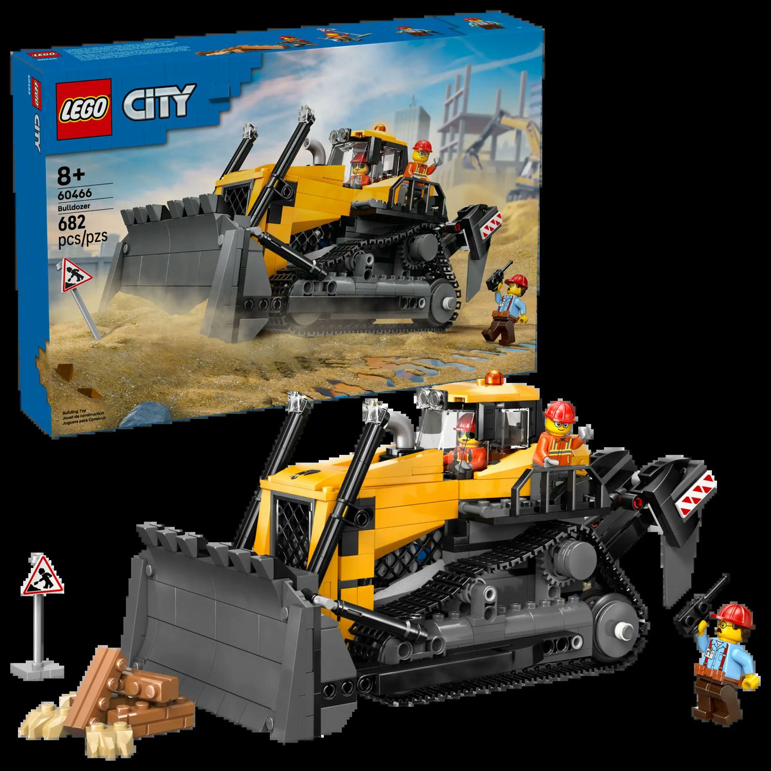 CITY YELLOW BULLDOZER W/ FRONT LOADER