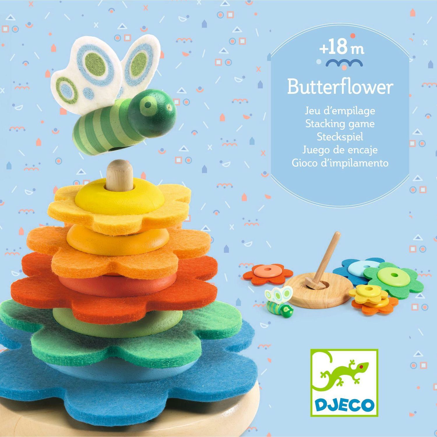 BUTTERFLOWER STACKING GAME.