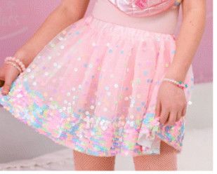 PARTY FUN PK/NEON SEQUINS SKIRT