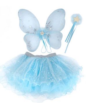 IRIDESCENT CELESTIAL FAIRY WINGS, TUTU &amp; WAND 4-6
