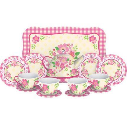 FANCY TIN TEA SET