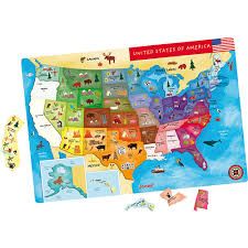 USA MAP MAGNETIC PUZZLE