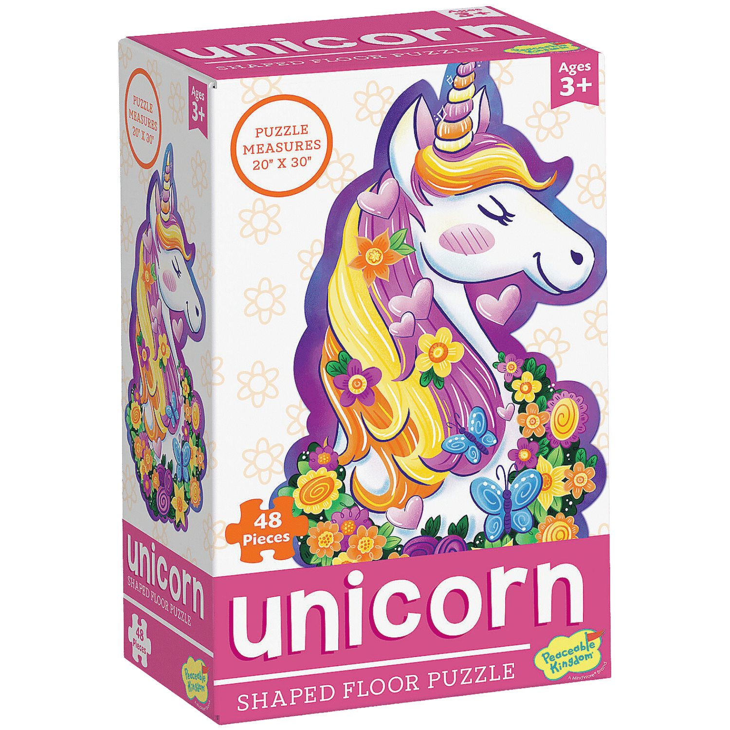 UNICORN SHAPED FLOOR PUZZLE 48 PC