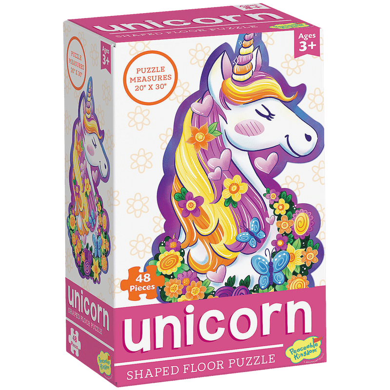 @@ UNICORN SHAPED FLOOR PUZZLE 48 PC