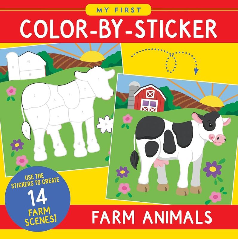 FARM ANIMALS COLOR BY STICKER