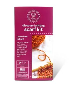 KNITTING SCARF ORANGE
