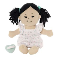 LOVE, STELLA DOLL LIGHT BEIGE WITH BLACK PIGTAILS