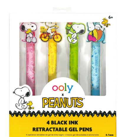 PEANUTS: BLACK GEL PENS