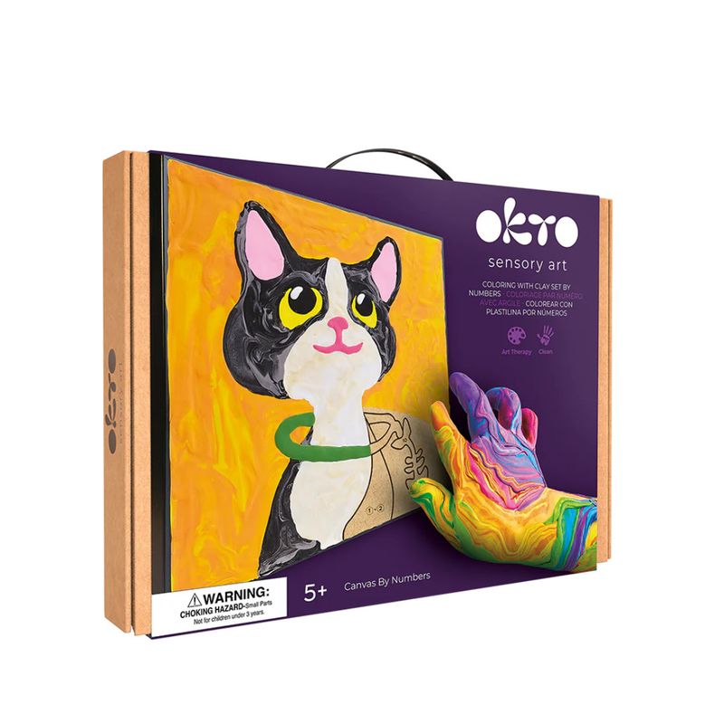 CAT COLORING CLAY SET BY NUMBERS