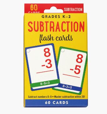 SUBTRACTION FLASH CARDS