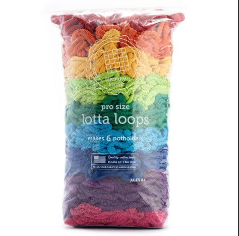 LOTTA PRO LOOPS BAG MAKES 6 FOR 10" RAINBOW
