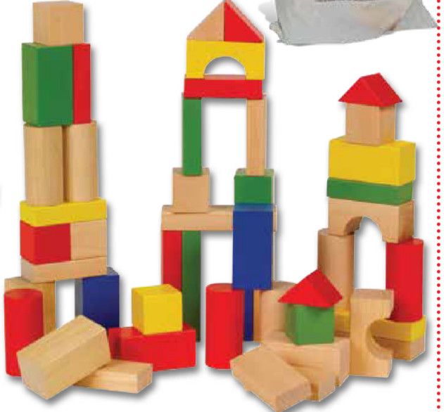 BAG O BLOCKS NATURAL / COLOR