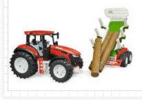 ROADMAX TRACTOR W/ LOGGING TRAILER &amp; 3 LOGS