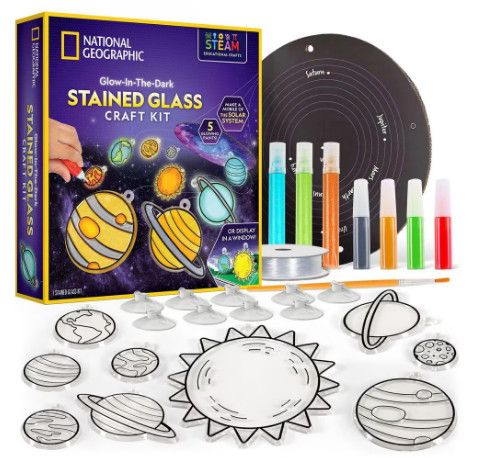 STAINED GLASS SOLAR SYSTEM CRAFT