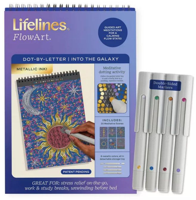 FLOW ART DOT BY LETTER INTO THE GALAXY METALLIC