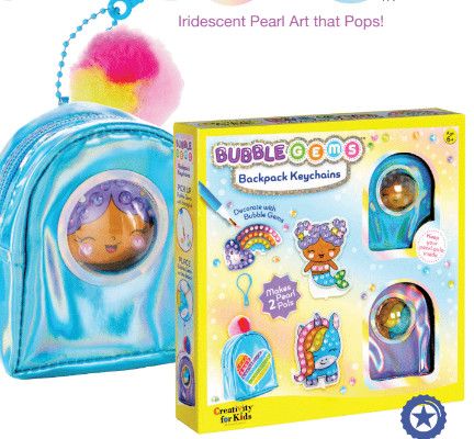 BUBBLE GEMS BACKPACK KEY CHAINS
